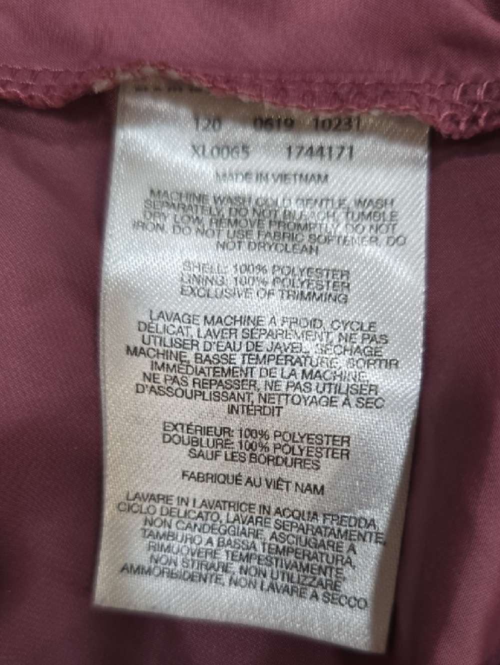 Columbia Pink and Mauve Two-Tone Bomber‎ Jacket - Picture 8 of 8
